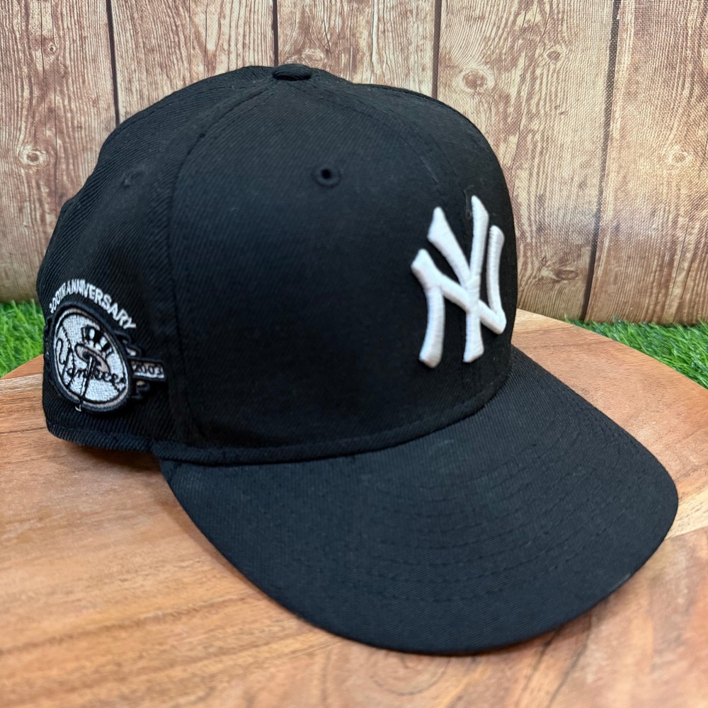 New Era 9FIFTY New York Yankees Hat Mens One Size Black 100th Anniversary Patch